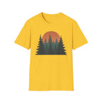 Nature Sunset T-Shirt — Vintage Pine Forest Tee