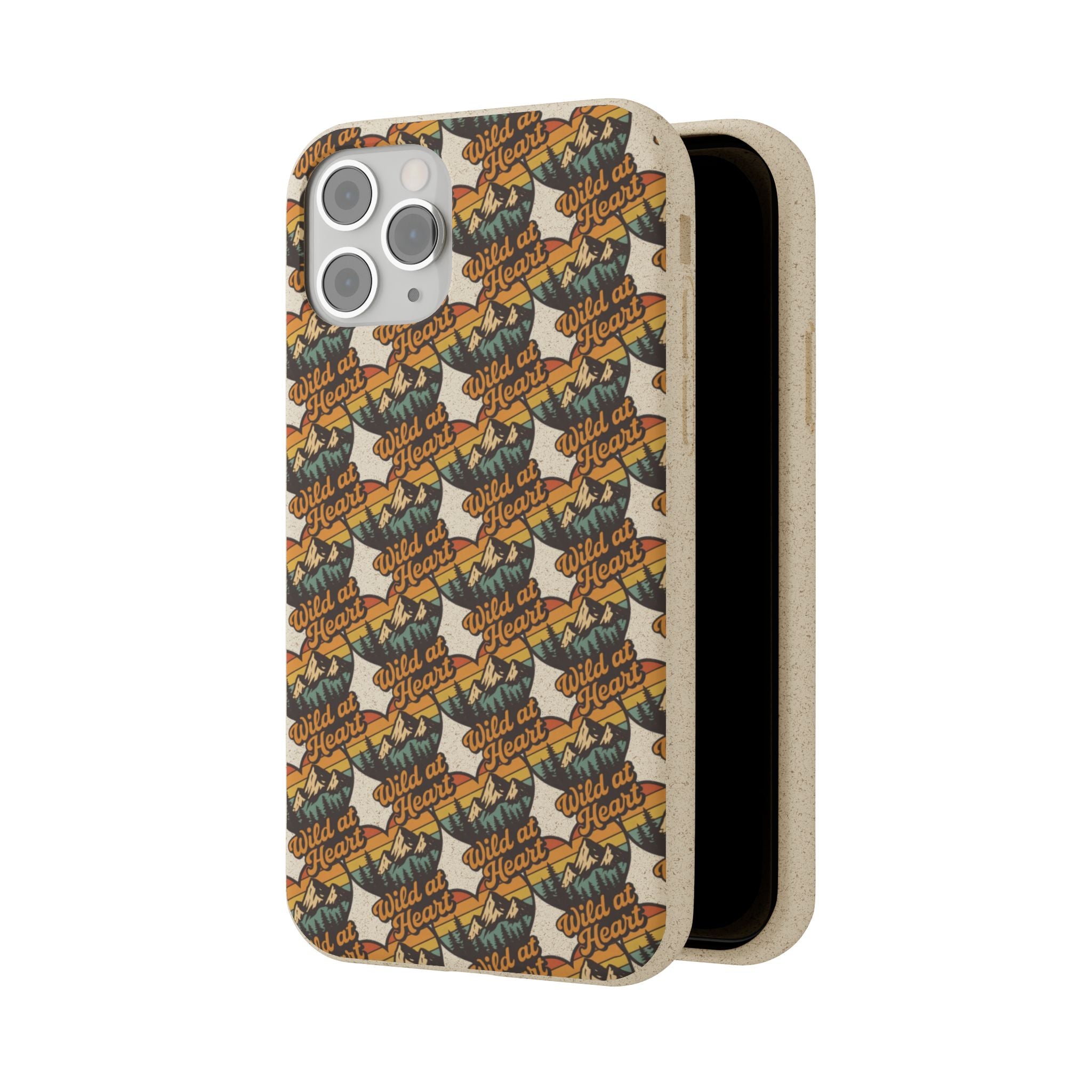 Eco-Friendly Phone Case — Vintage Camper Pattern Biodegradable iPhone Cover