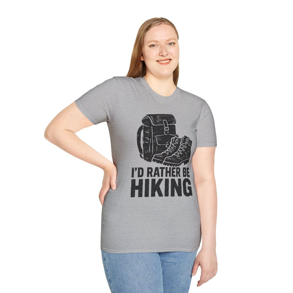 Boots & Backpack "I'd Rather Be Hiking" T-Shirt