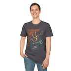 Climber on Cliff with Eagle T-Shirt