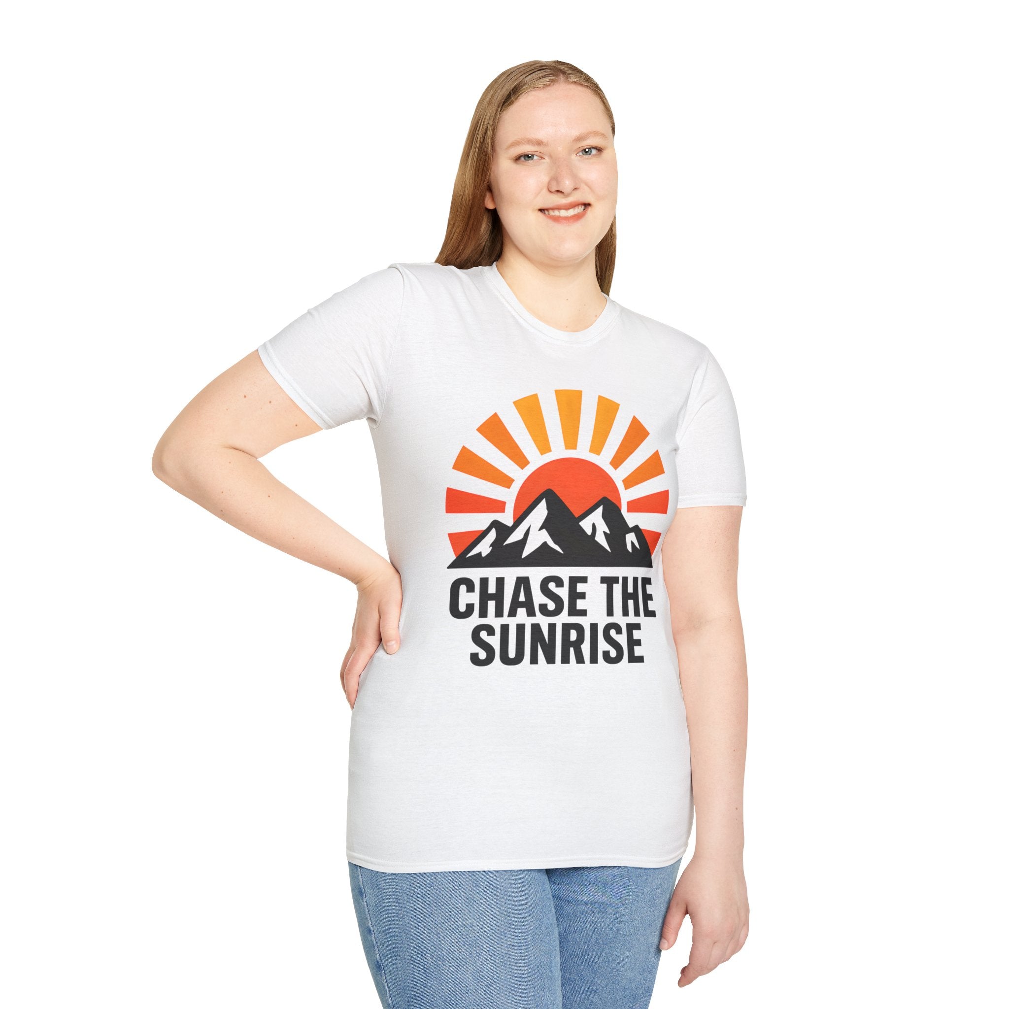Chase The Sunrise Mountain T-Shirt — Sunrise & Peaks Graphic Tee