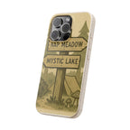 Biodegradable Phone Case — 'Nap Meadow' Mystic Lake Camping Design