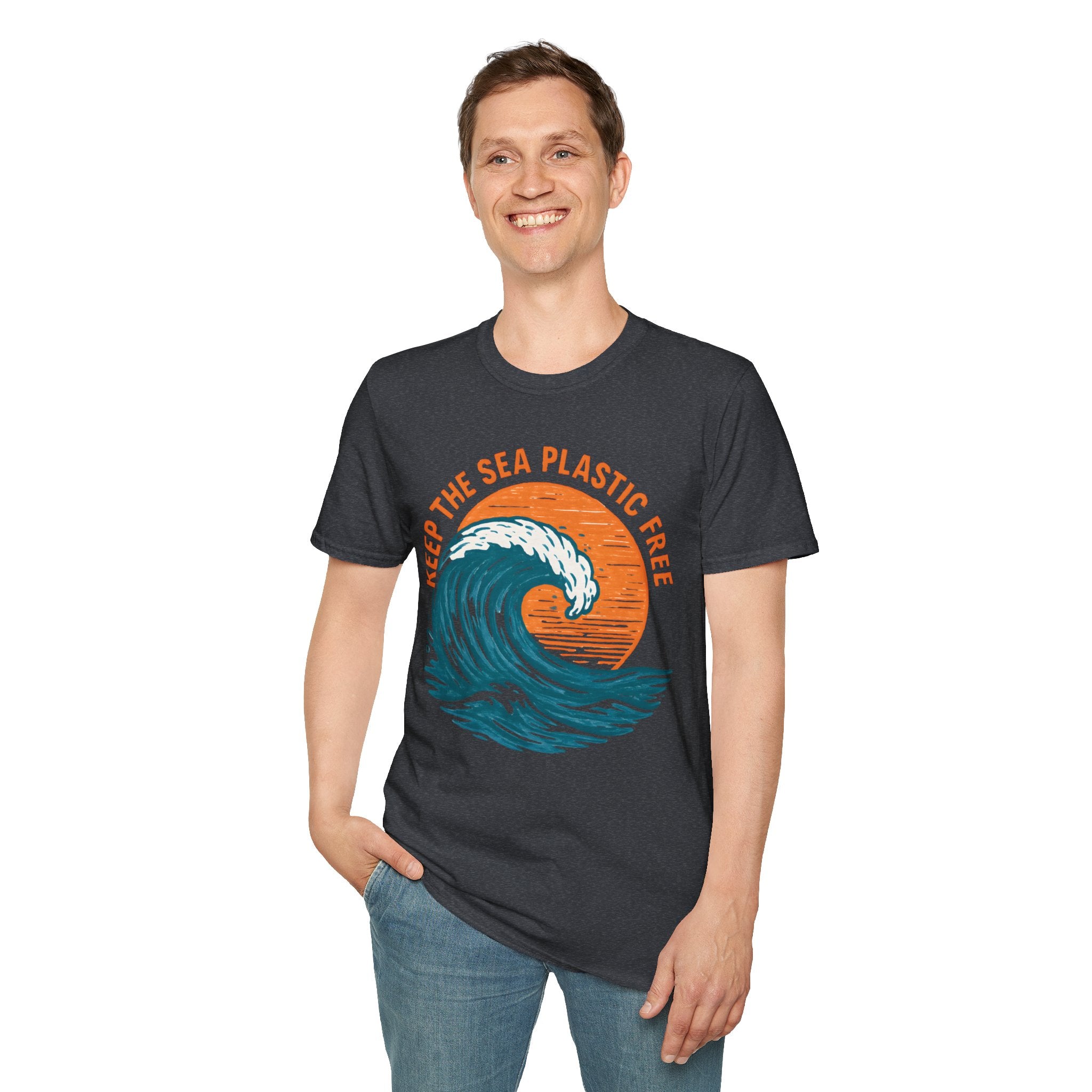 Keep the Sea Plastic Free T-Shirt — Ocean Conservation Wave Tee