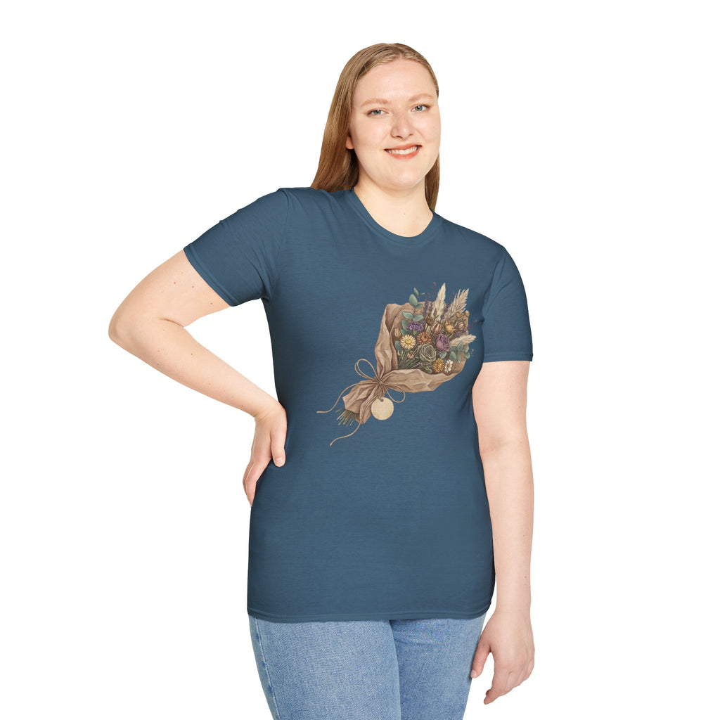 Floral Bouquet Graphic T-Shirt — Rustic Wildflower Bouquet Tee