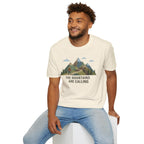 Campground Scenic T-Shirt — Minimalist Tent & Campfire Graphic