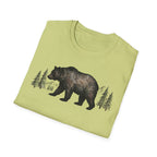 Bear & Forest T‑Shirt - Rustic Woodland Graphic Tee