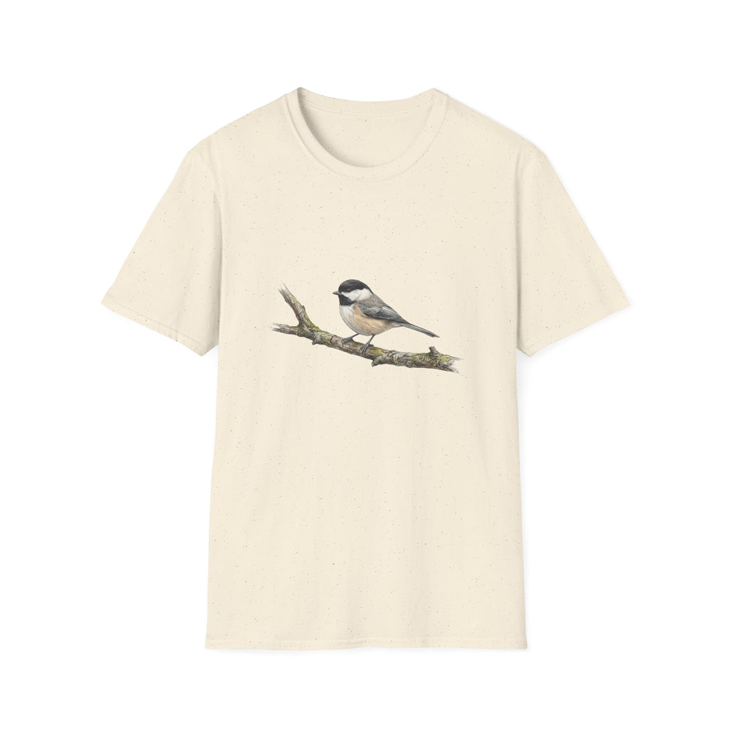 Chickadee Bird Tee — Watercolor Songbird T‑Shirt