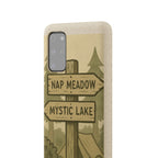 Biodegradable Phone Case — 'Nap Meadow' Mystic Lake Camping Design
