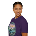 Kayak Sunset T‑Shirt — "Drift Into The Quiet Places" Outdoor Relaxation Tee