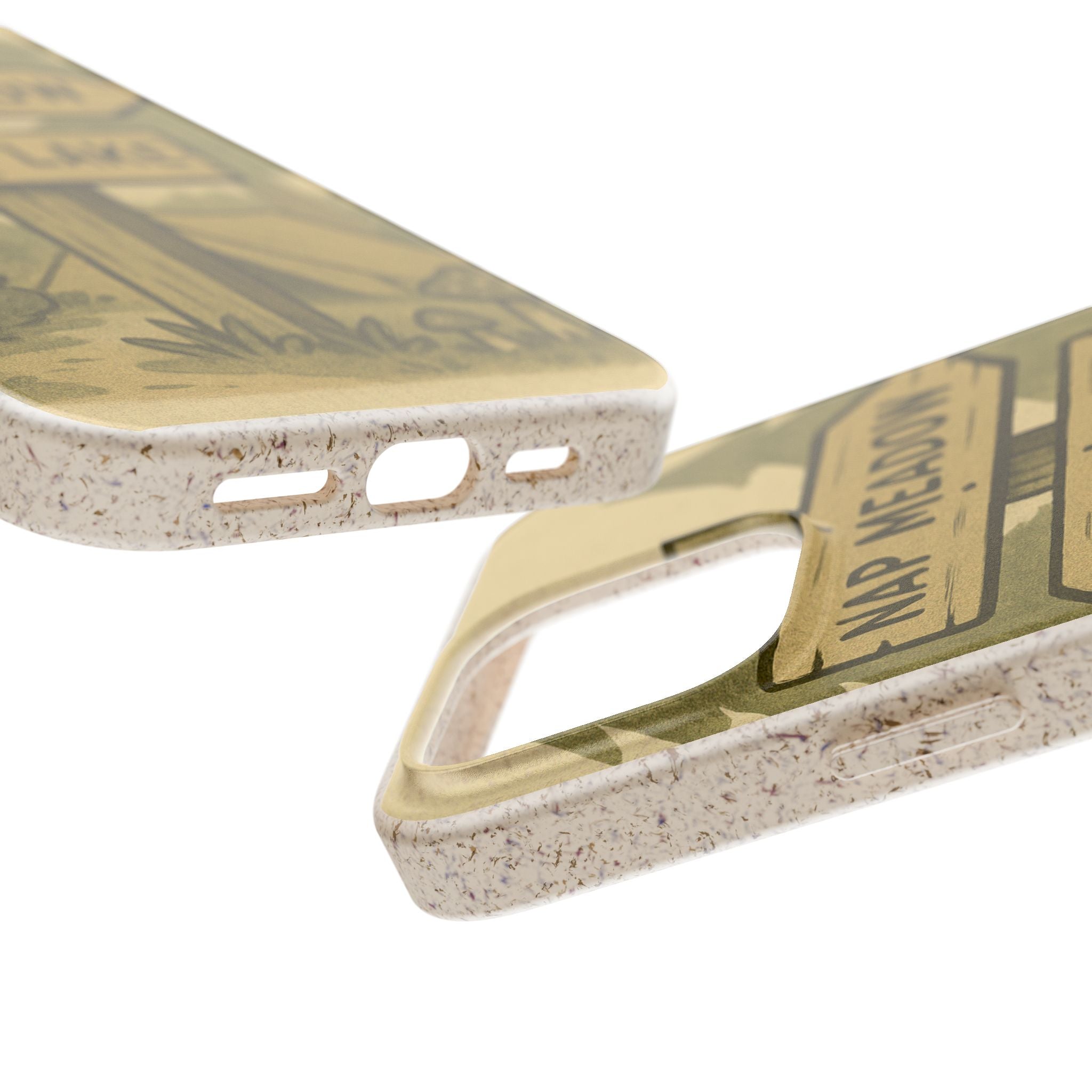 Biodegradable Phone Case — 'Nap Meadow' Mystic Lake Camping Design