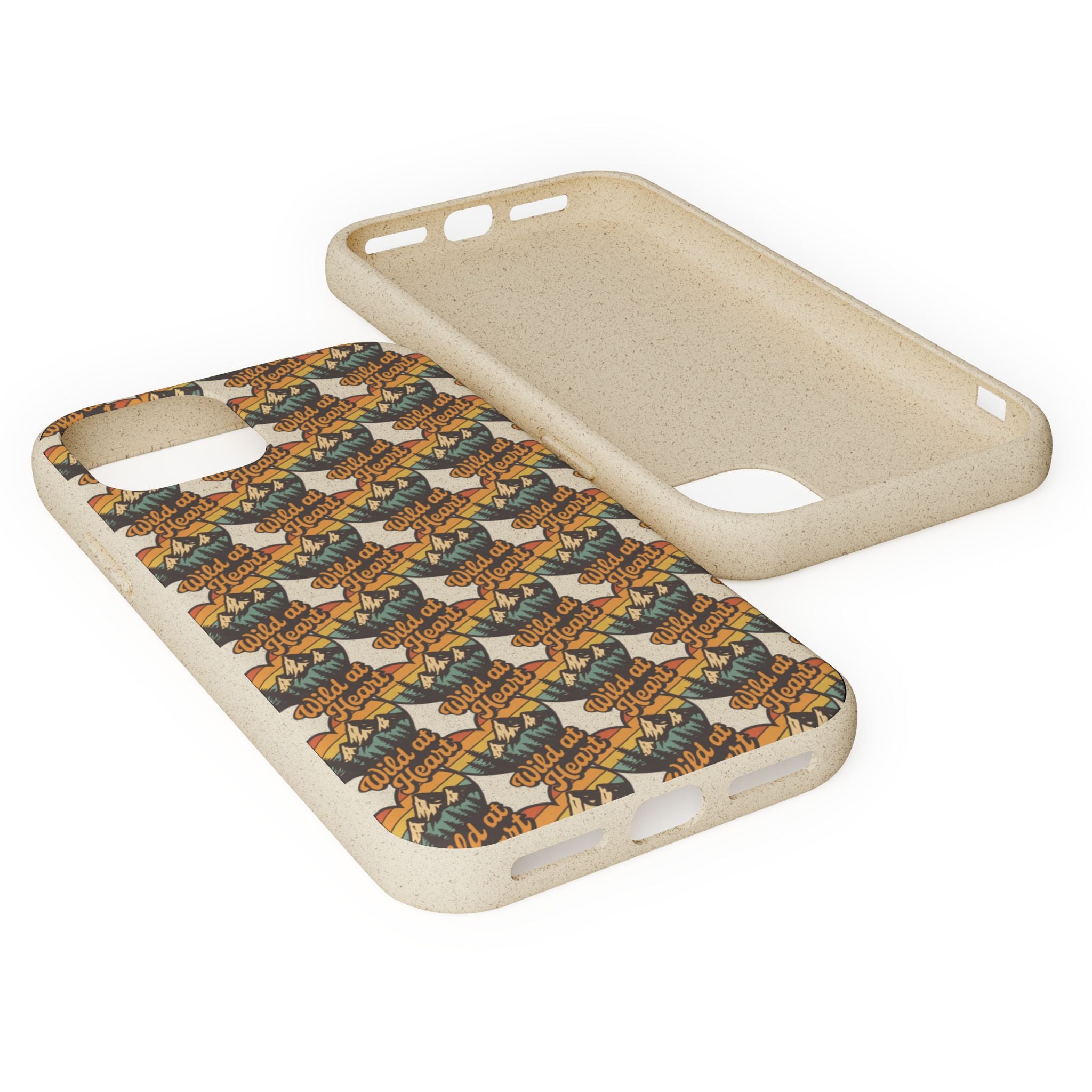 Eco-Friendly Phone Case — Vintage Camper Pattern Biodegradable iPhone Cover