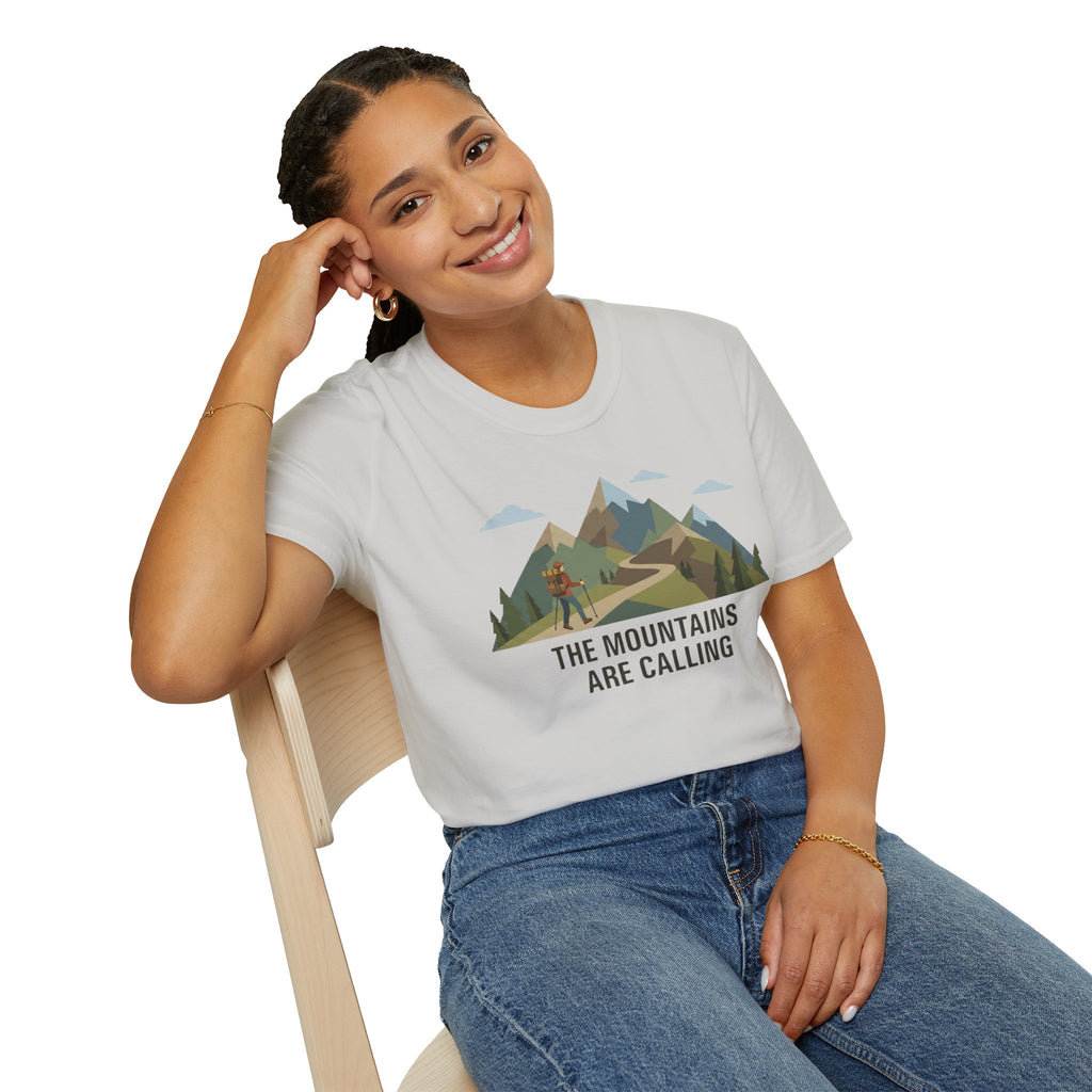 Campground Scenic T-Shirt — Minimalist Tent & Campfire Graphic
