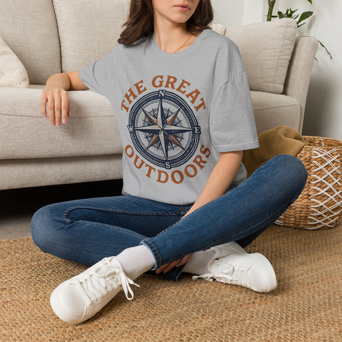"The Great Outdoors" Compass Graphic Tee Shirt
