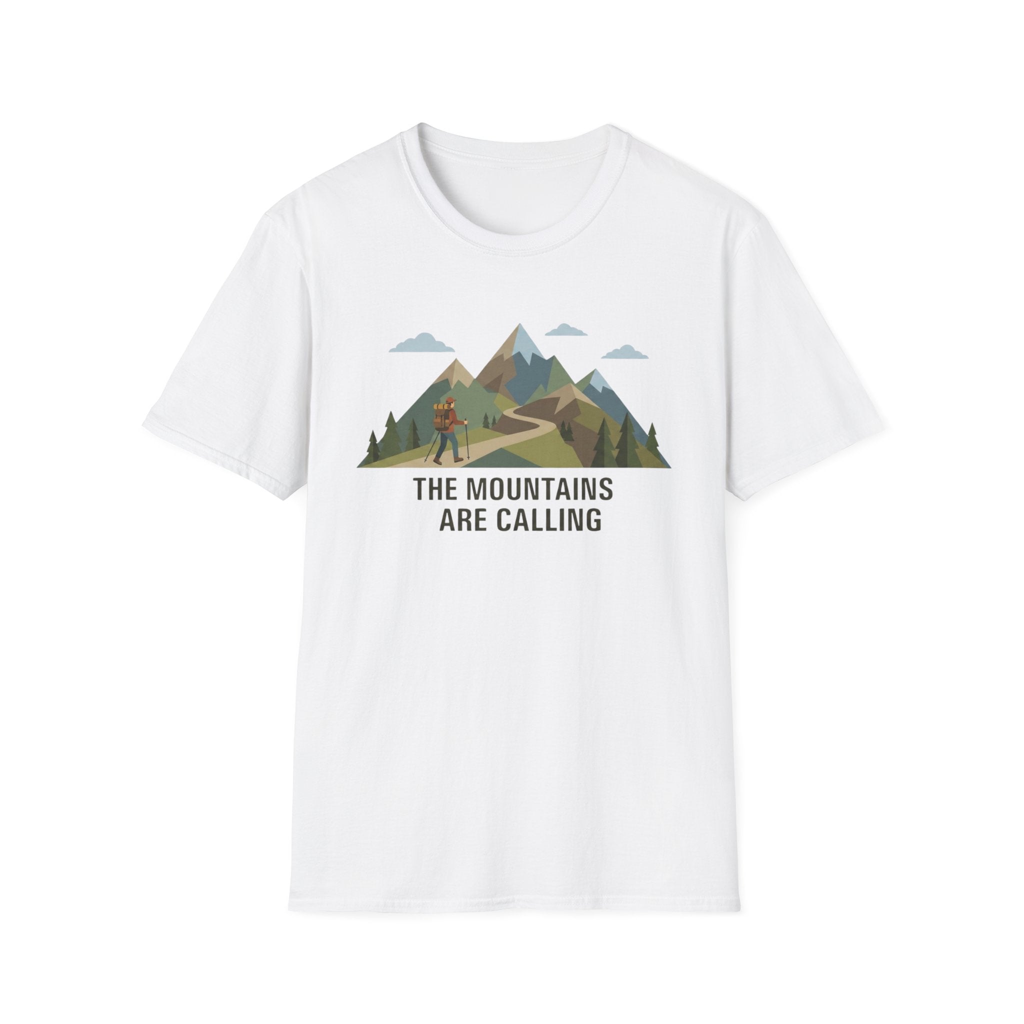 Campground Scenic T-Shirt — Minimalist Tent & Campfire Graphic