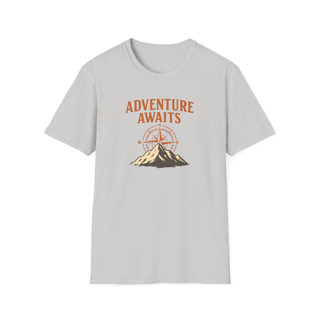 "Adventure Awaits" Compass & Mountain T-Shirt