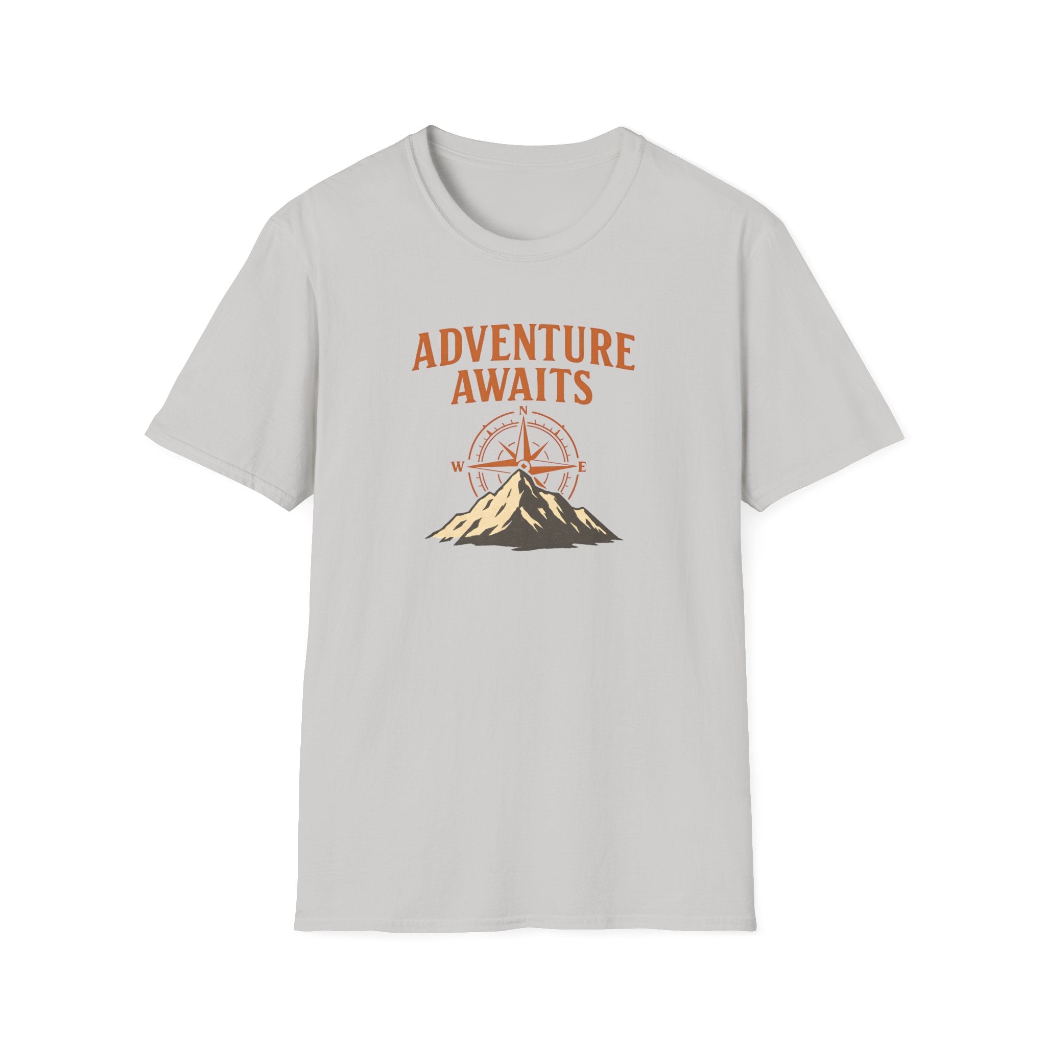 "Adventure Awaits" Compass & Mountain T-Shirt