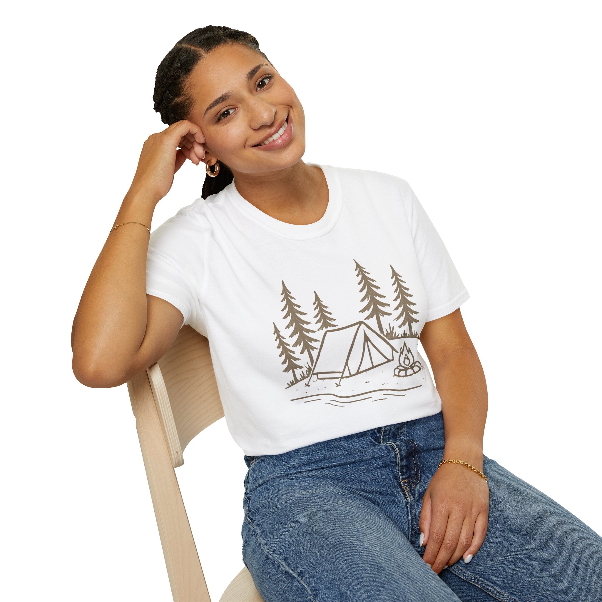 Camping Tent and Campfire T-Shirt