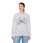 "Birds & Brew" Crewneck Sweatshirt — Cozy Coffee Lover Birdwatching Pullover