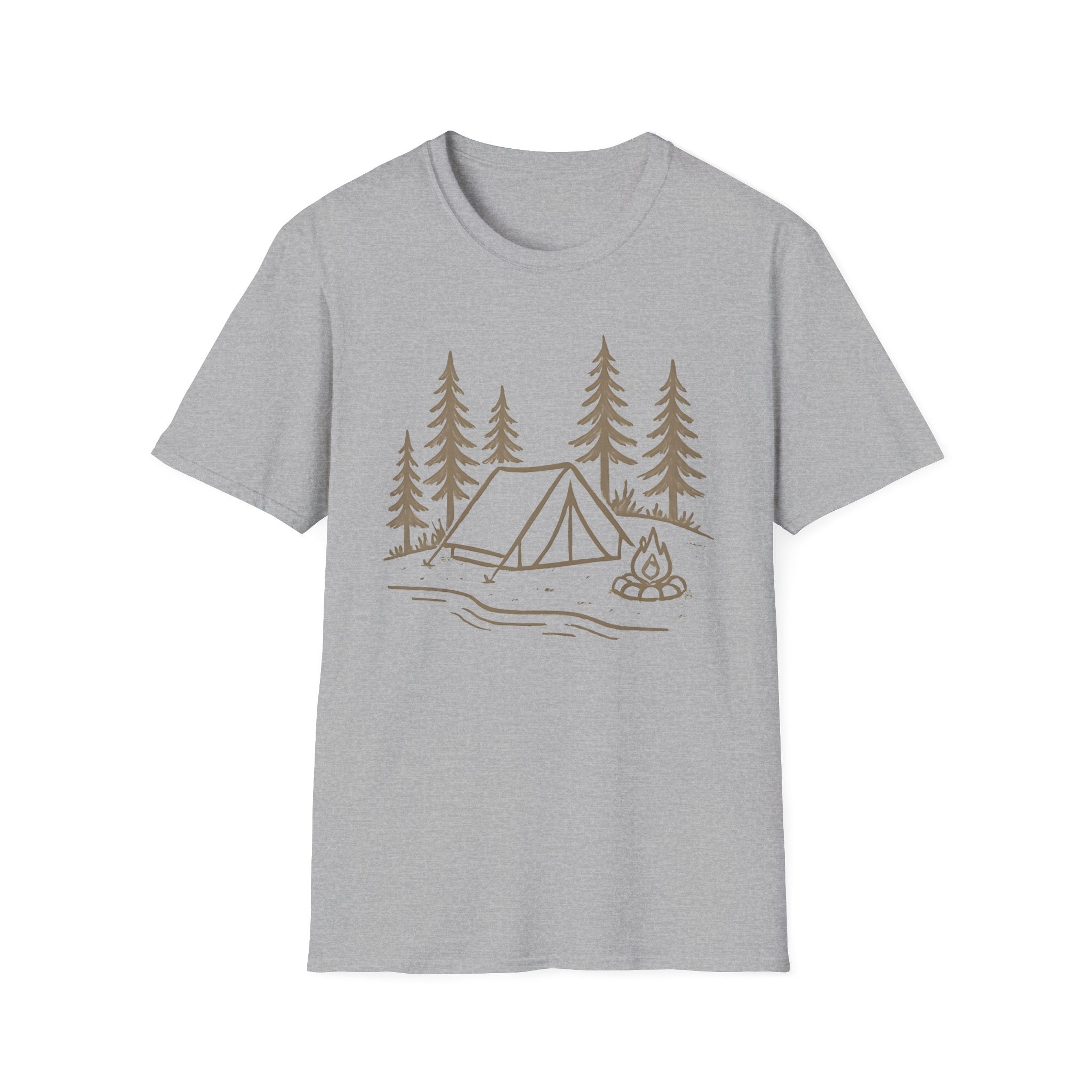 Camping Tent and Campfire T-Shirt