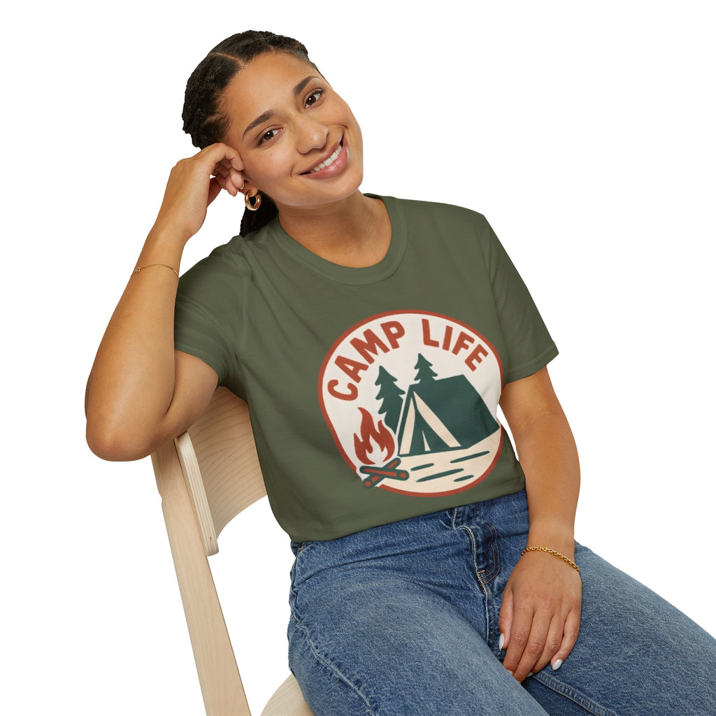 Camp Life T-Shirt — Tent & Campfire Outdoor Tee