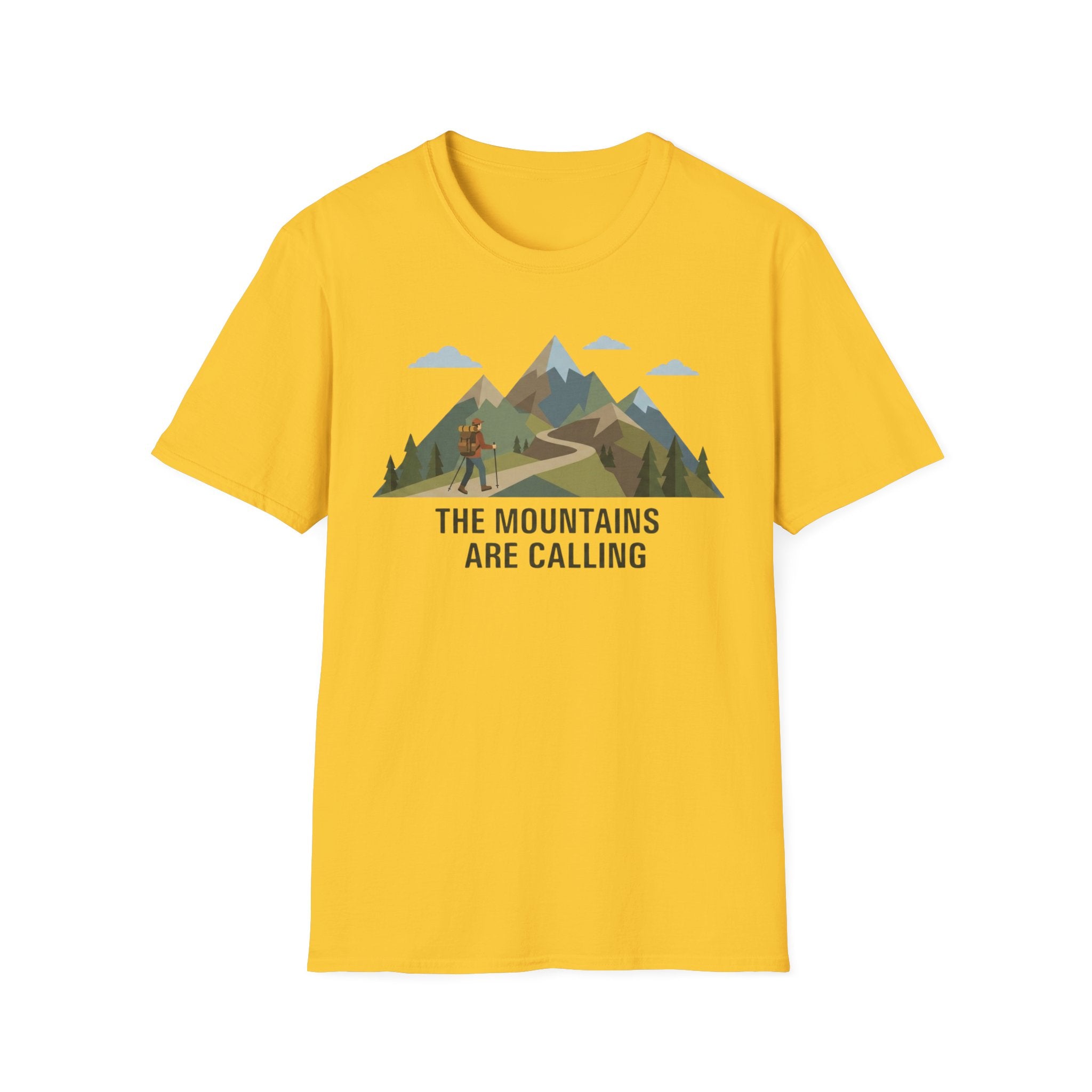 Campground Scenic T-Shirt — Minimalist Tent & Campfire Graphic