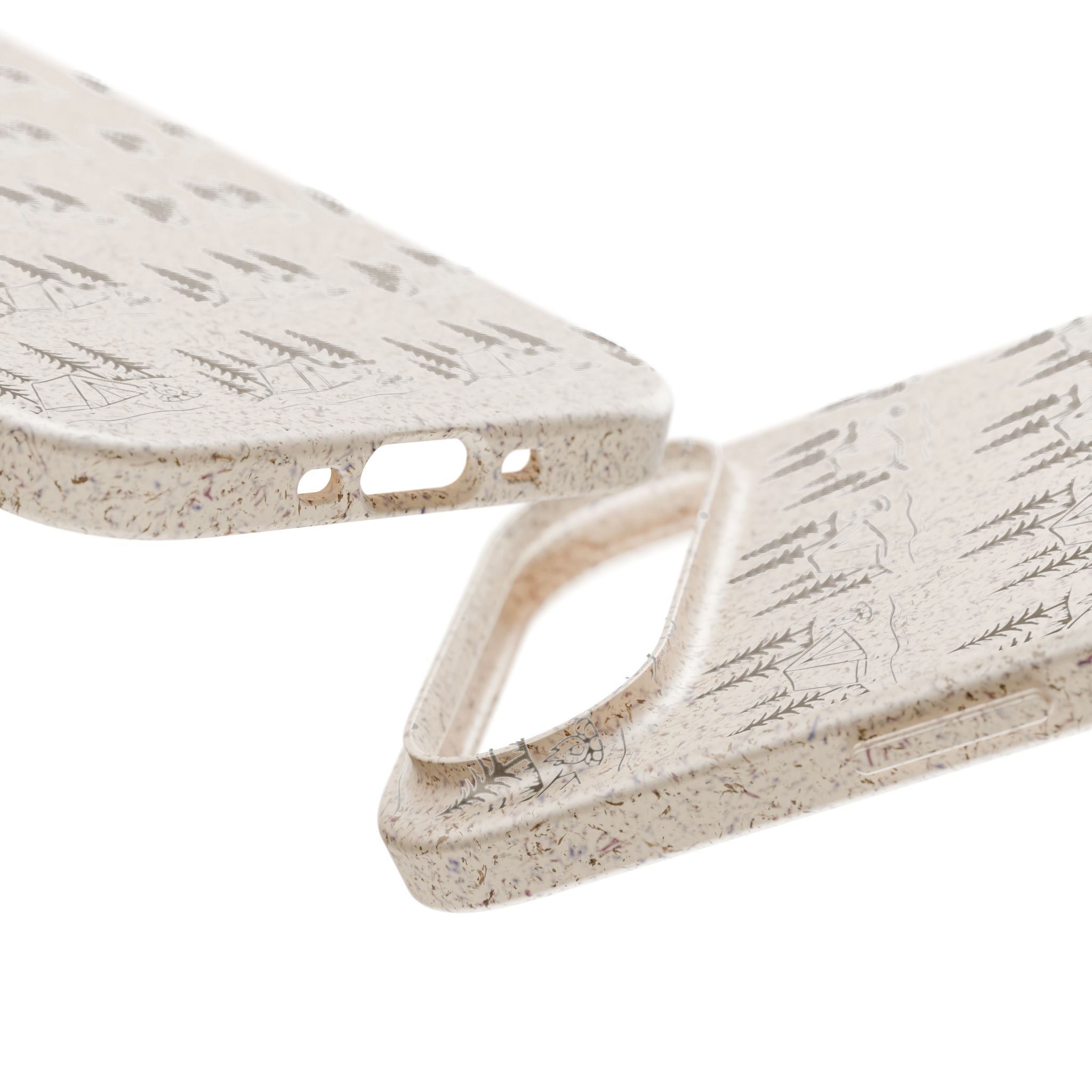 Biodegradable Phone Case — Eco-Friendly Forest Sketch Pattern