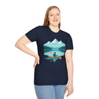 Kayaker on Serene Mountain Lake T-Shirt