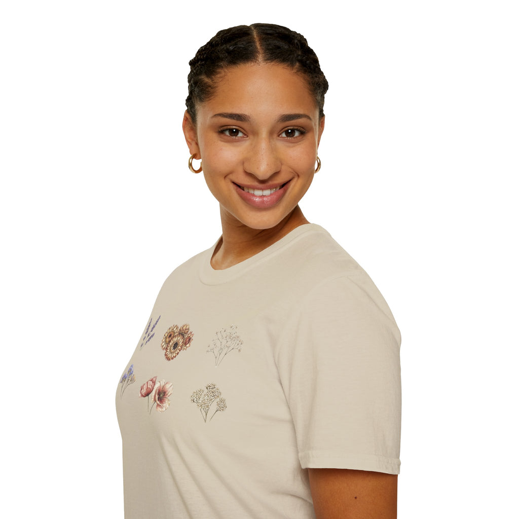 Floral Mini Bouquet T-Shirt — Vintage Botanical Graphic Tee