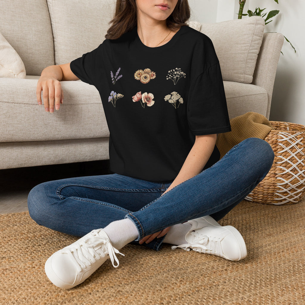 Floral Dried Mini Bouquets T-Shirt — Vintage Botanical Graphic Tee