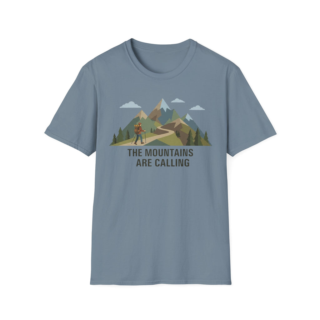 Campground Scenic T-Shirt — Minimalist Tent & Campfire Graphic