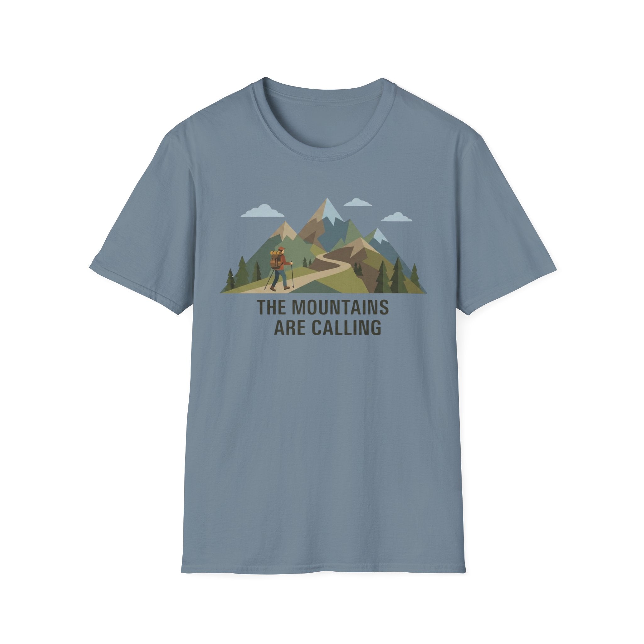 Campground Scenic T-Shirt — Minimalist Tent & Campfire Graphic