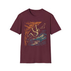 Climber on Cliff with Eagle T-Shirt
