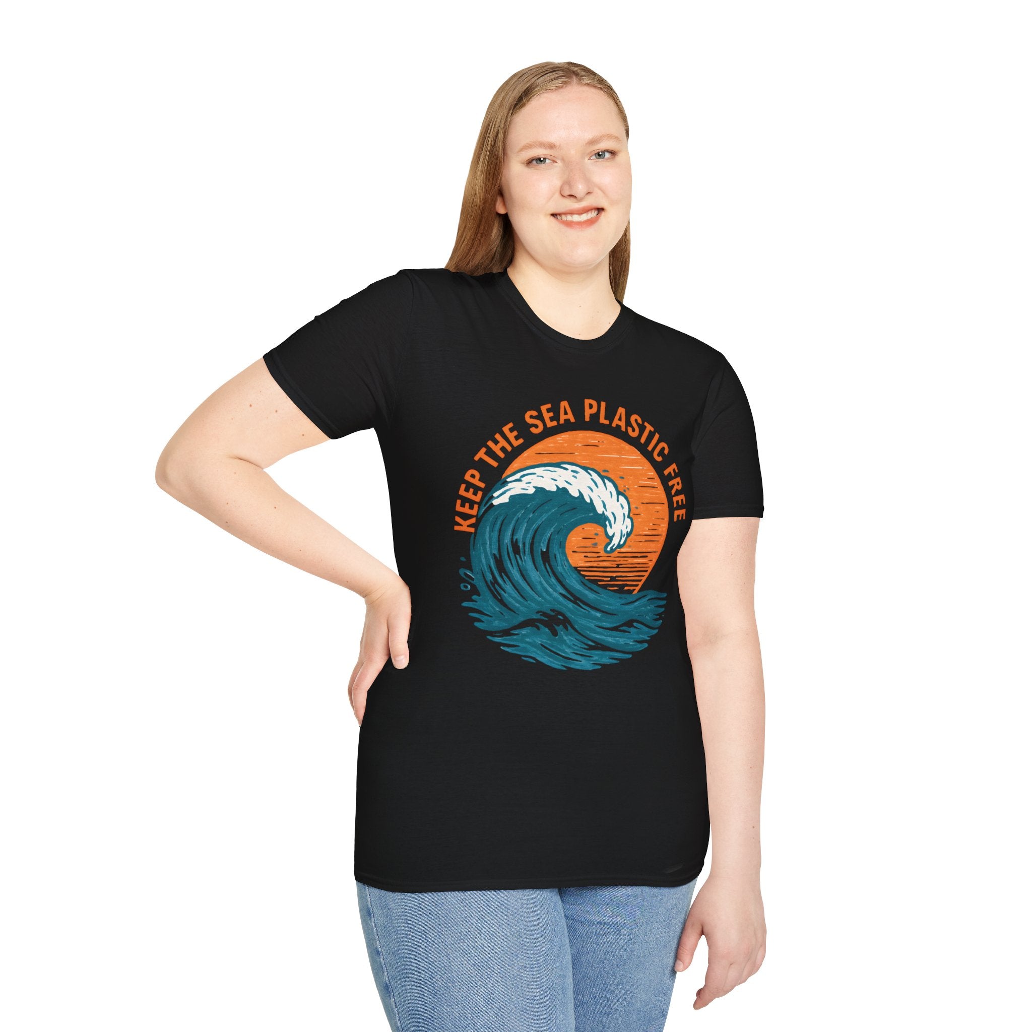 Keep the Sea Plastic Free T-Shirt — Ocean Conservation Wave Tee