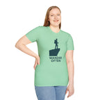 "Wander Often" Hiker on Cliff T-Shirt