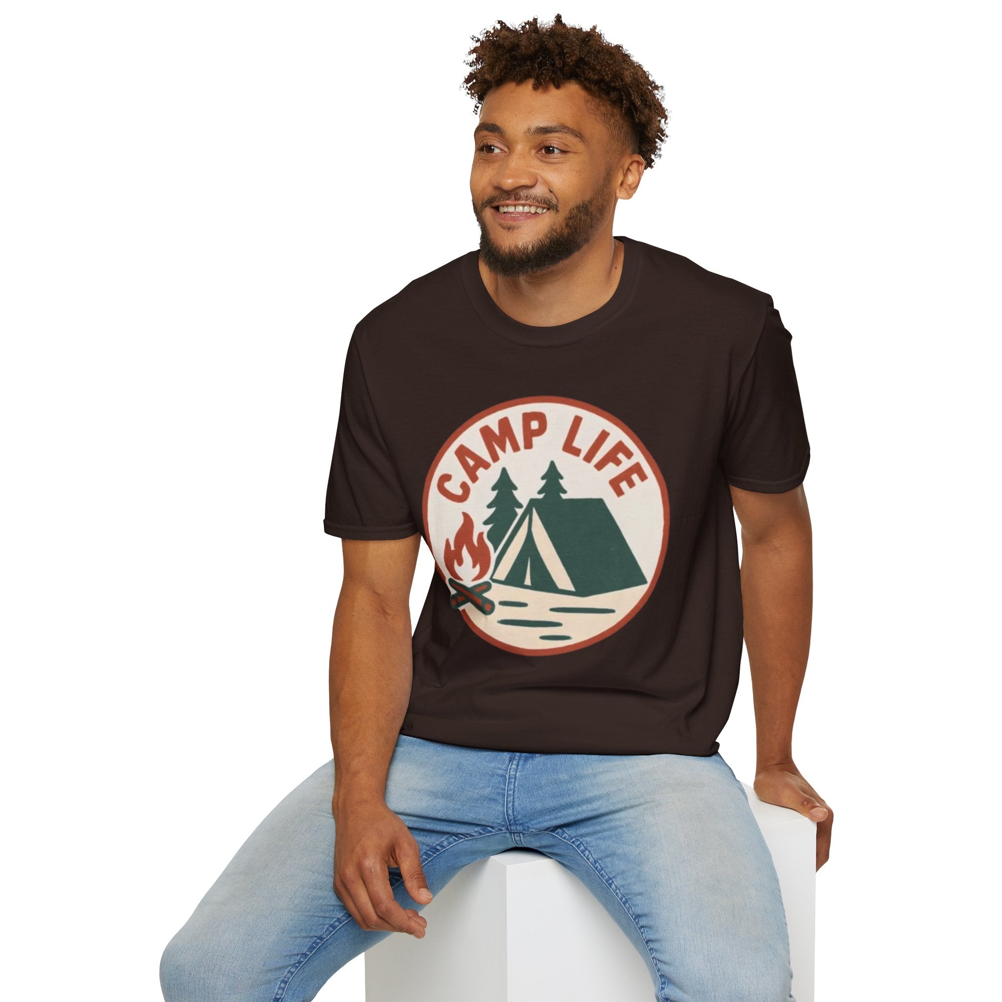 Camp Life T-Shirt — Tent & Campfire Outdoor Tee