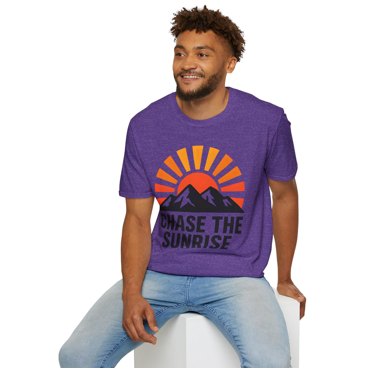 Chase The Sunrise Mountain T-Shirt — Sunrise & Peaks Graphic Tee
