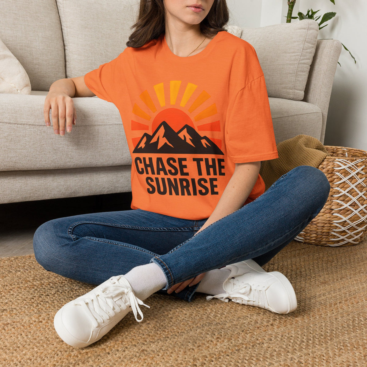 Chase The Sunrise Mountain T-Shirt — Sunrise & Peaks Graphic Tee