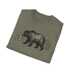 Bear & Forest T‑Shirt - Rustic Woodland Graphic Tee