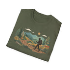 Hiker Mountain Sunset T-Shirt — Scenic Trail Adventure Tee