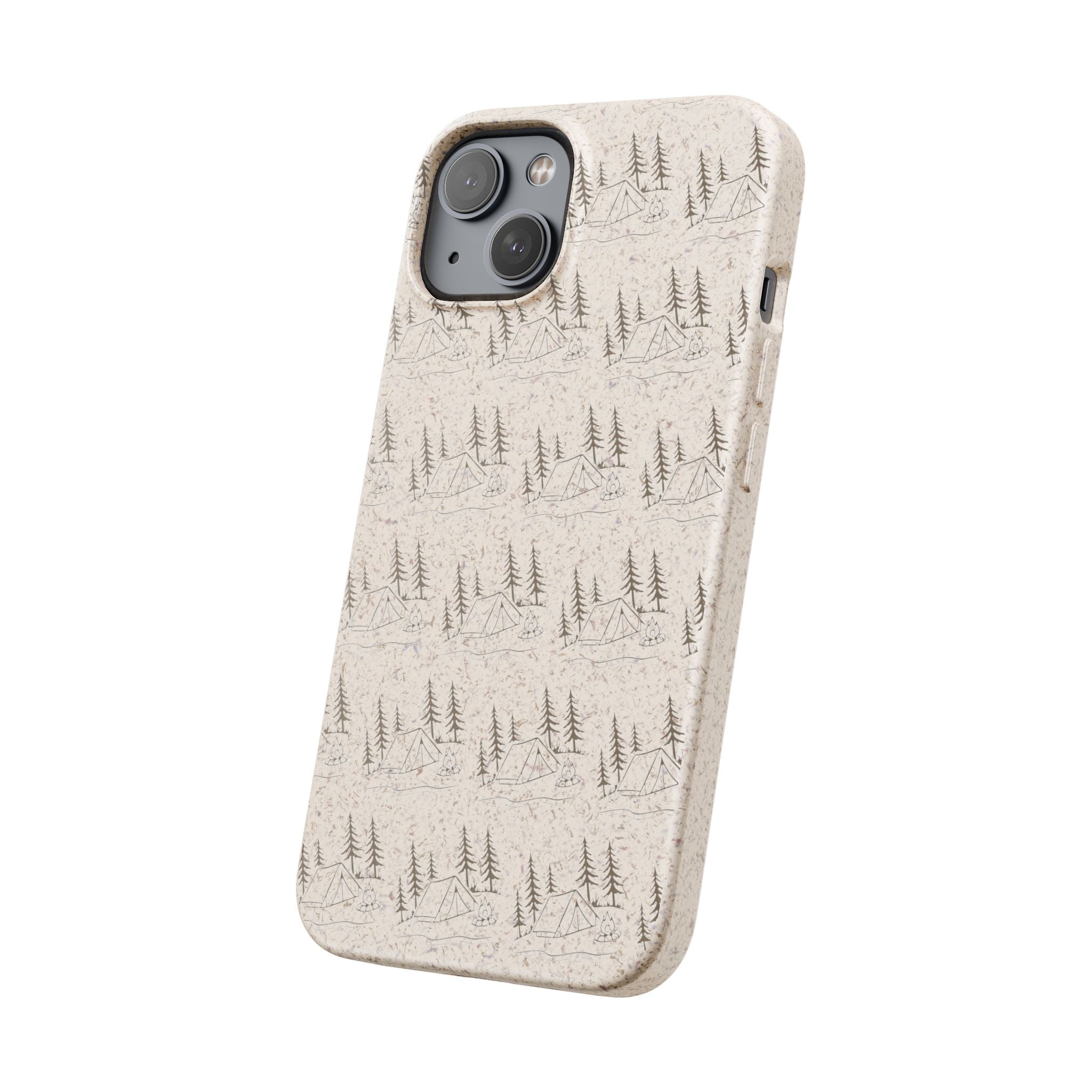 Biodegradable Phone Case — Eco-Friendly Forest Sketch Pattern