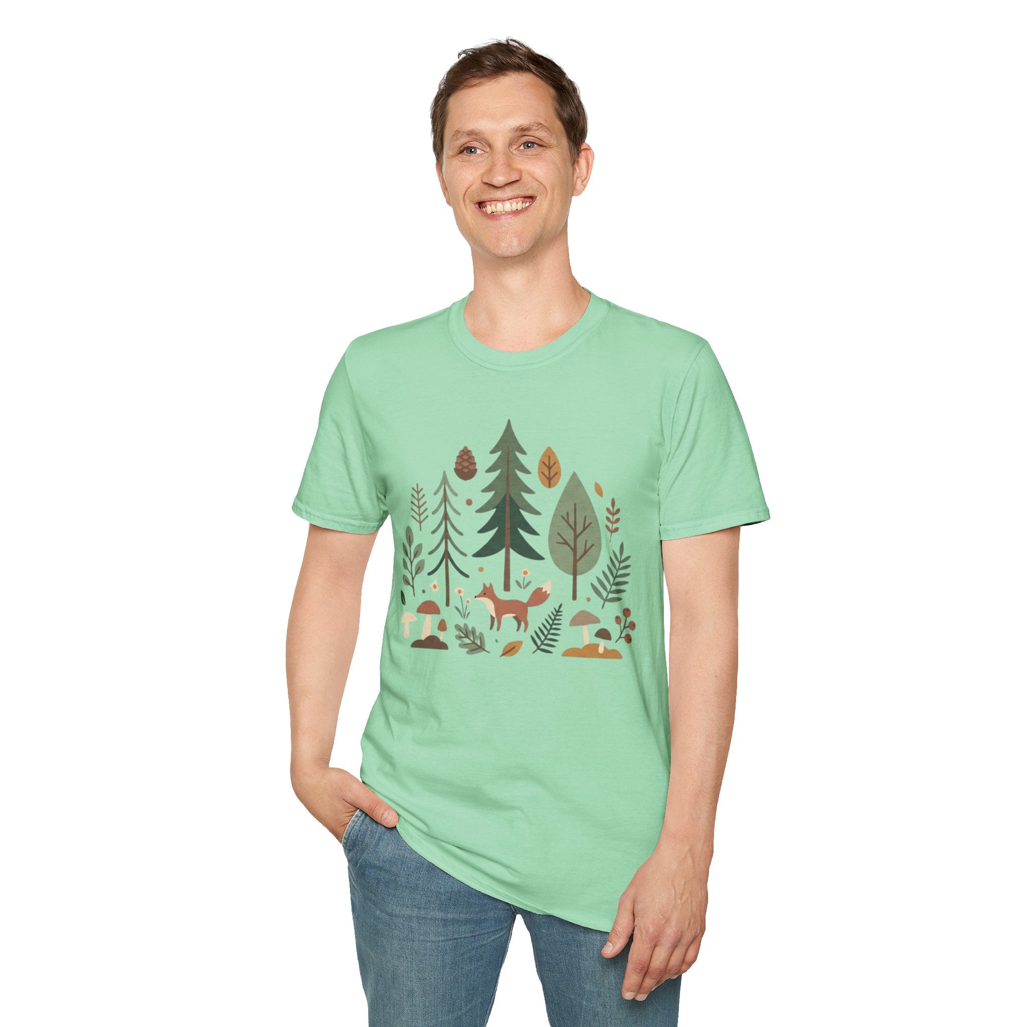 Woodland Fox T-Shirt — Nature Forest Camping Graphic Tee