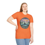 Kayak Sunset T‑Shirt — "Drift Into The Quiet Places" Outdoor Relaxation Tee