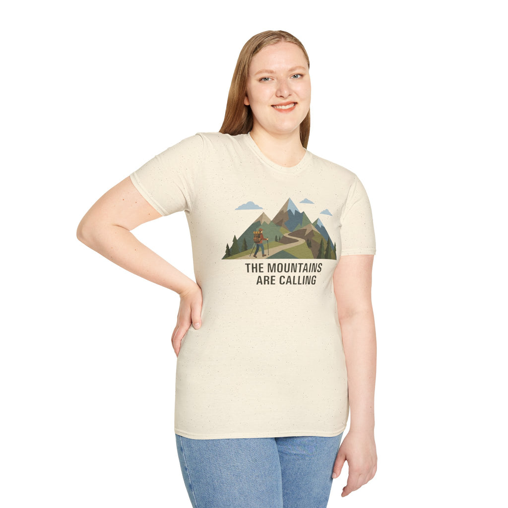 Campground Scenic T-Shirt — Minimalist Tent & Campfire Graphic