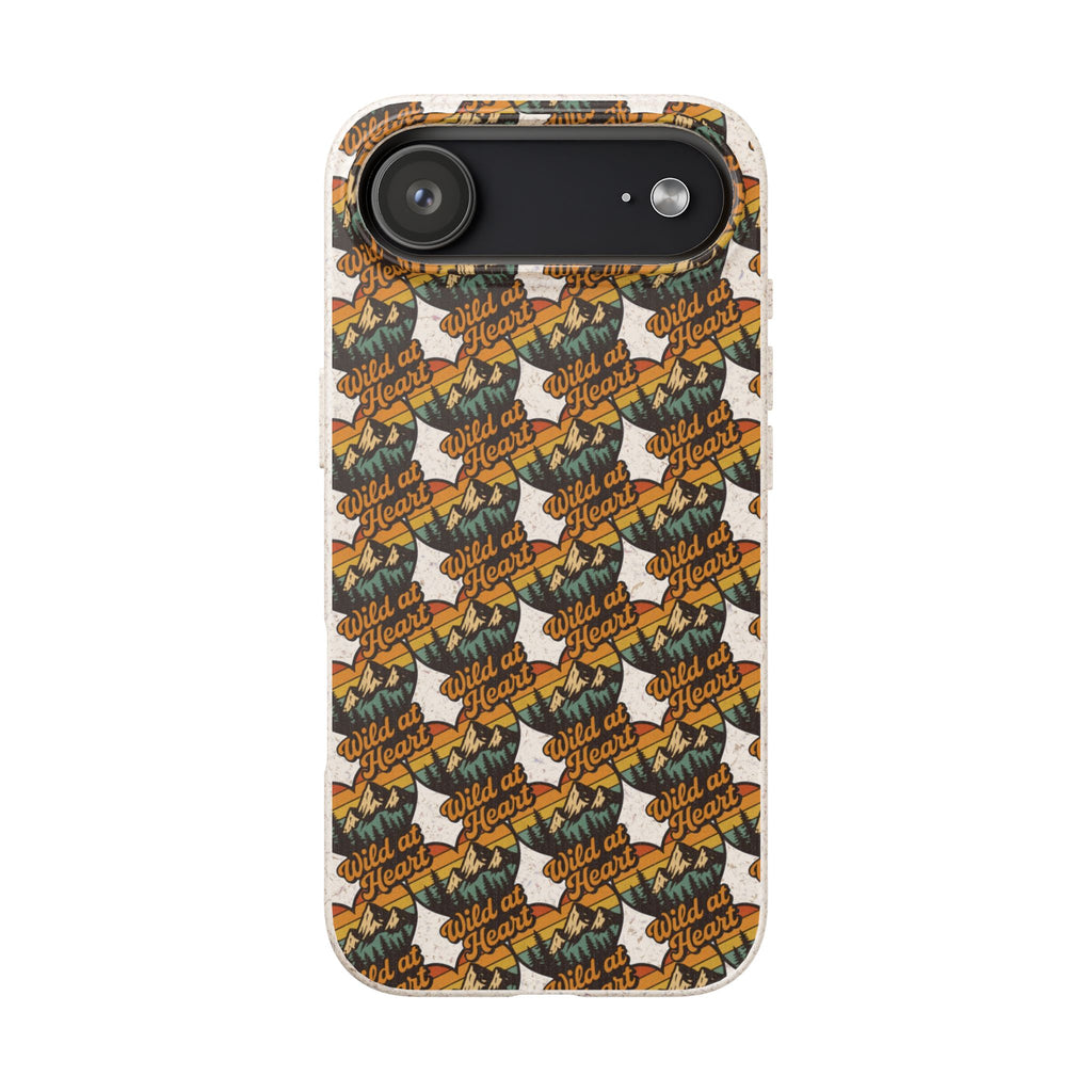 Eco-Friendly Phone Case — Vintage Camper Pattern Biodegradable iPhone Cover