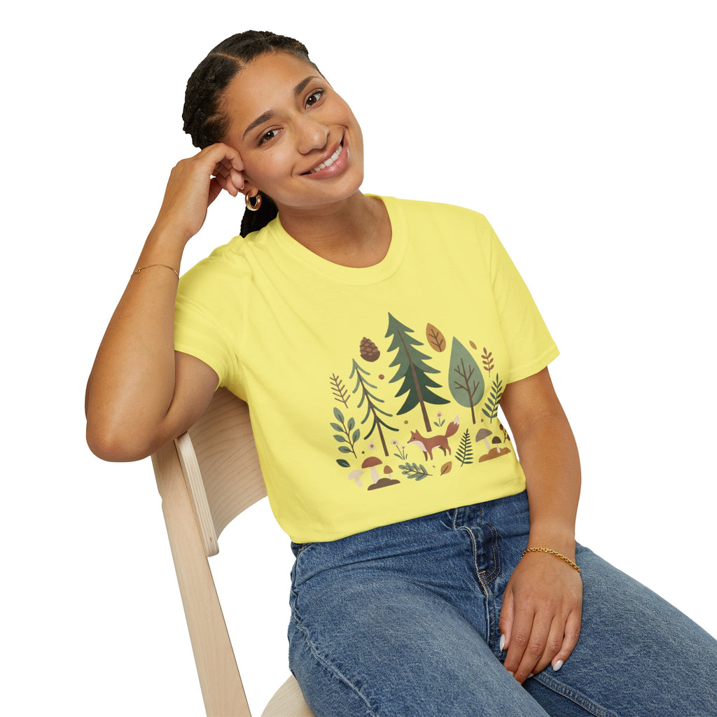 Woodland Fox T-Shirt — Nature Forest Camping Graphic Tee