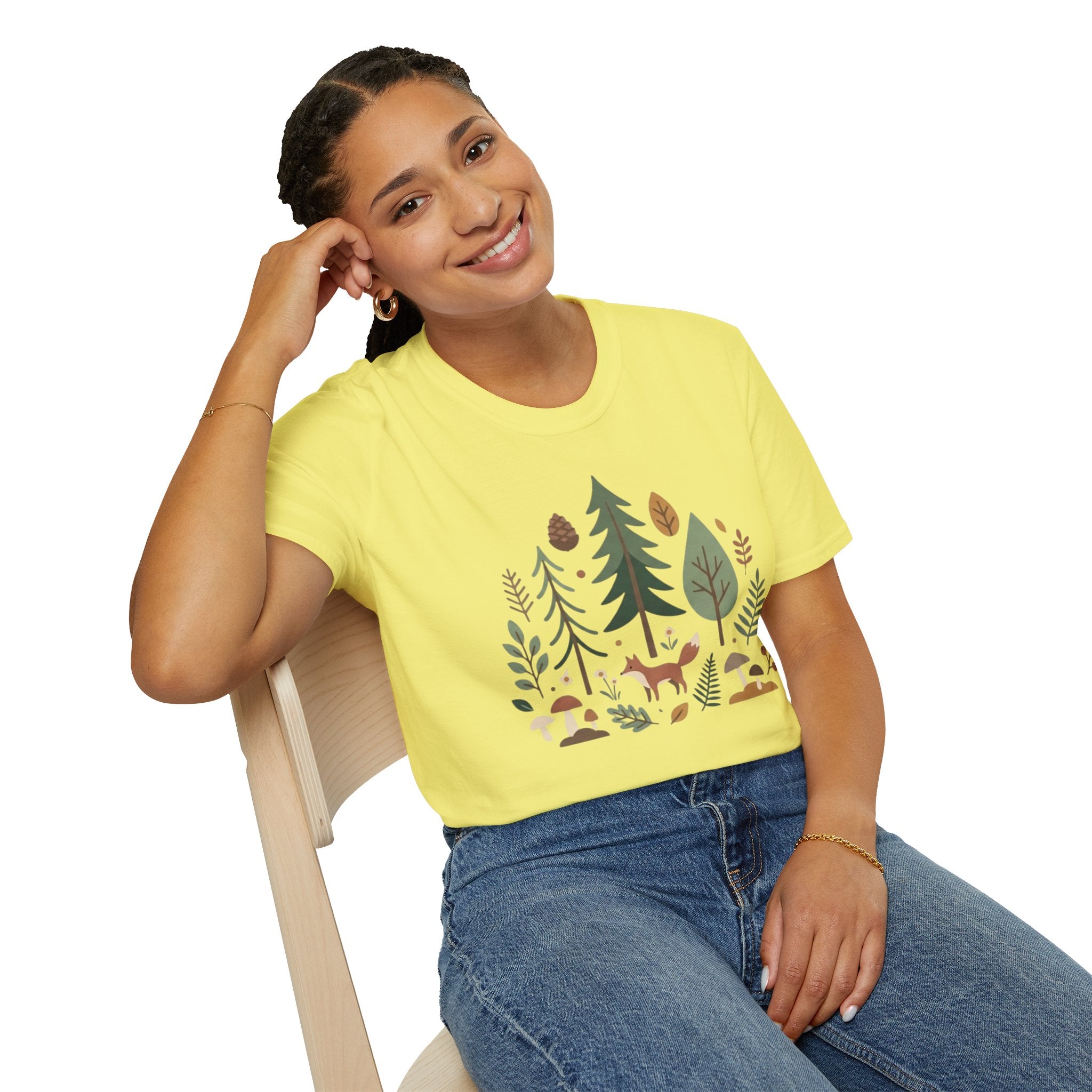 Woodland Fox T-Shirt — Nature Forest Camping Graphic Tee