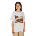 Youth T-Shirt — Autumn Lakeside Dock & Canoe Kids Tee