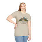 Campground Scenic T-Shirt — Minimalist Tent & Campfire Graphic