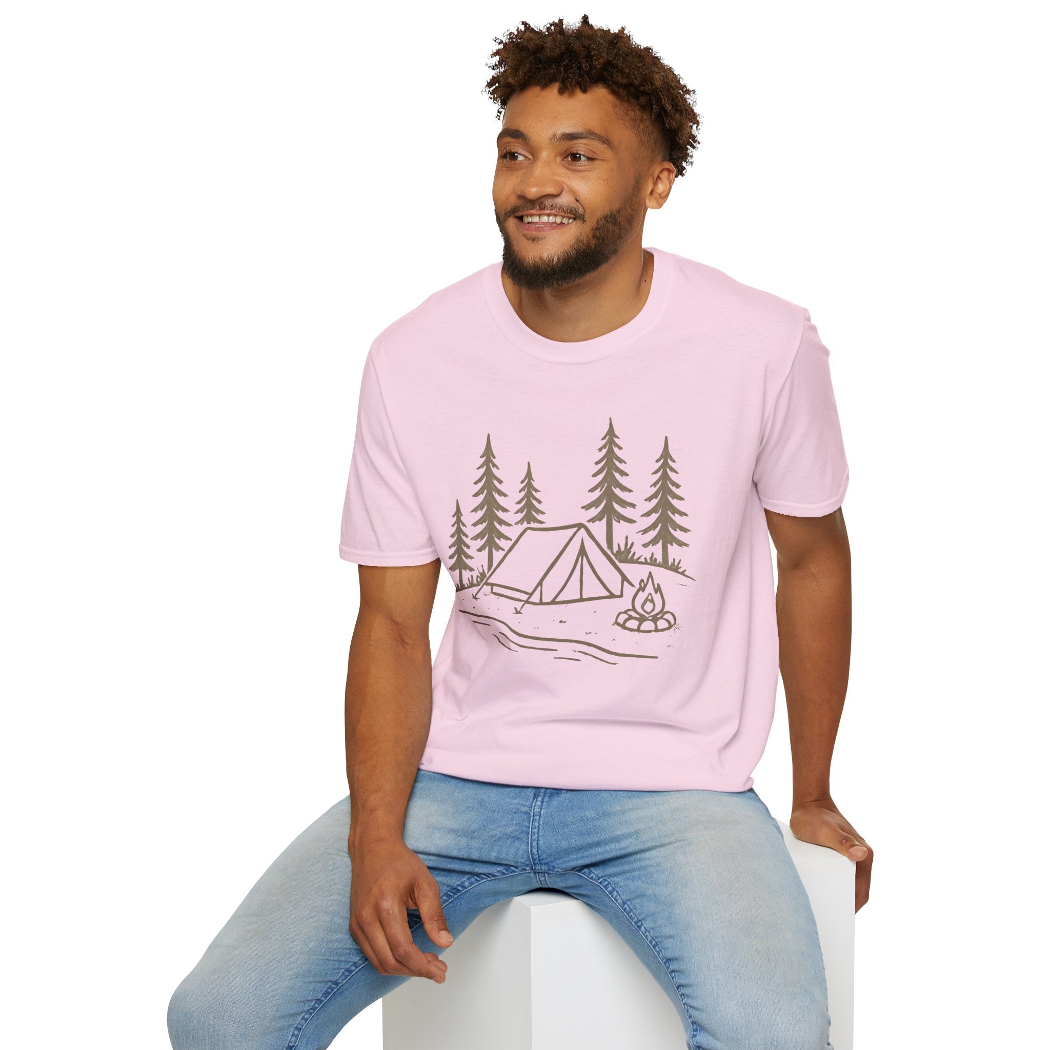 Camping Tent and Campfire T-Shirt