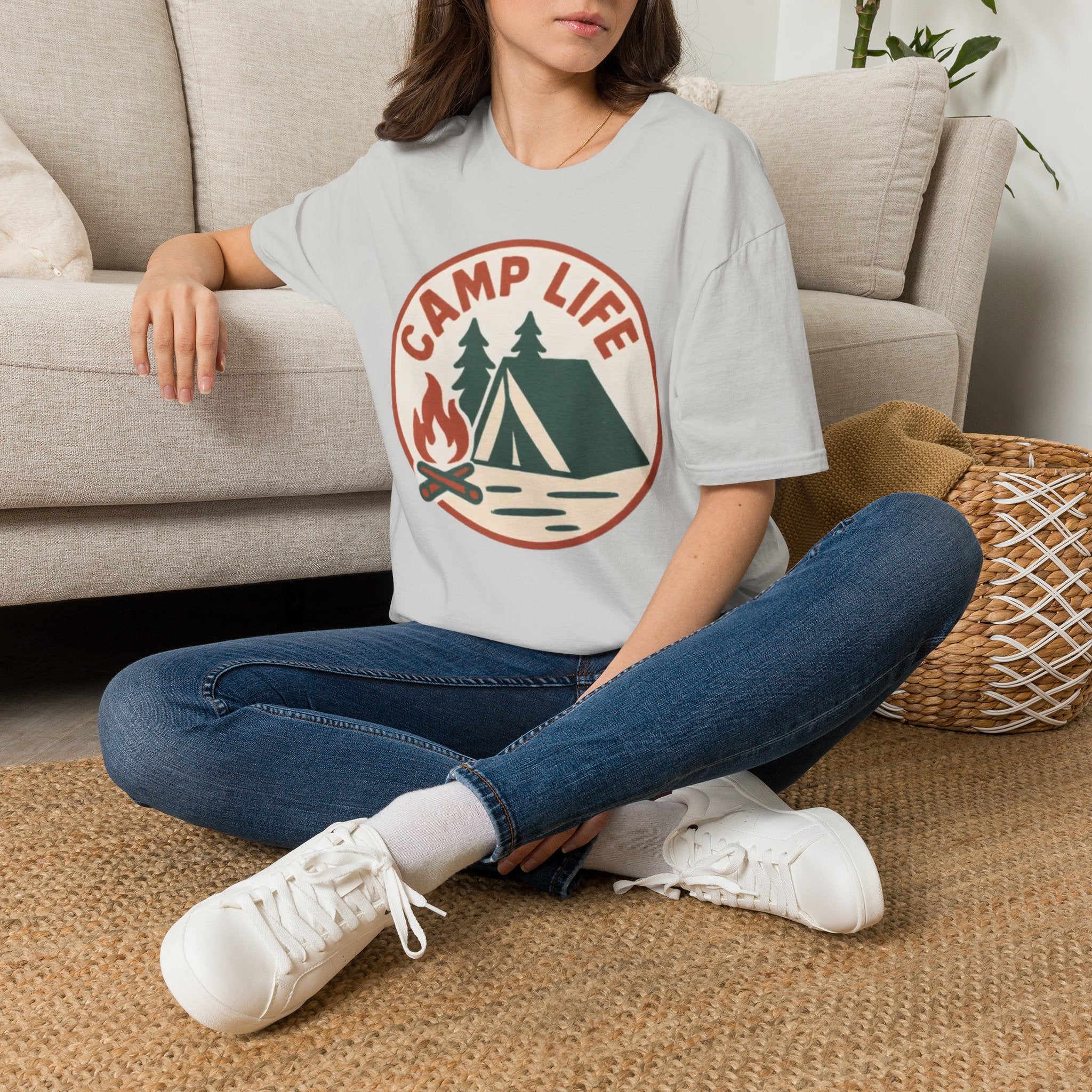 Camp Life T-Shirt — Tent & Campfire Outdoor Tee